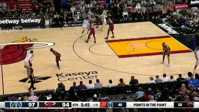 NBA常规赛：奇才vs热火第4节中文解说回放