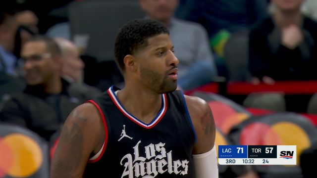 乔治vs猛龙集锦 牛刀小试里突外投拿到21分