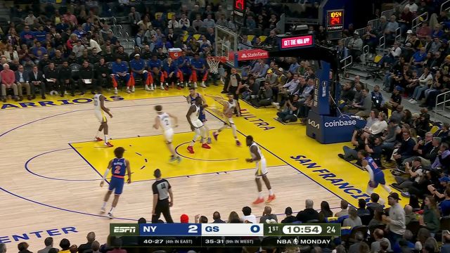 超高难度的的出手也照进不误 布伦森fade away后仰出手稳稳命中