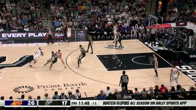 太阳vs马刺五佳球 琼斯快攻压哨打进尤班克斯气势如虹暴力隔扣