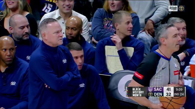 NBA常规赛：国王vs掘金第2节中文解说回放