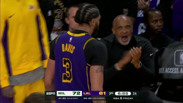 雄鹿vs湖人五佳球 丁威迪大帽一锤定音 浓眉遮天大帽字母哥