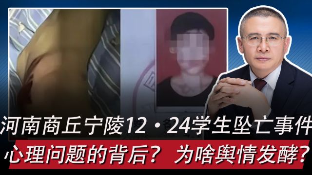 河南宁陵县12.24学生坠亡事件:心理问题的背后?为啥舆情发酵?