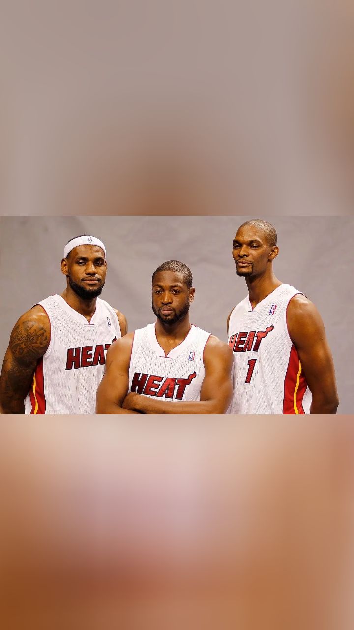 热火三巨头有多强?波什老詹韦德配合行云流水