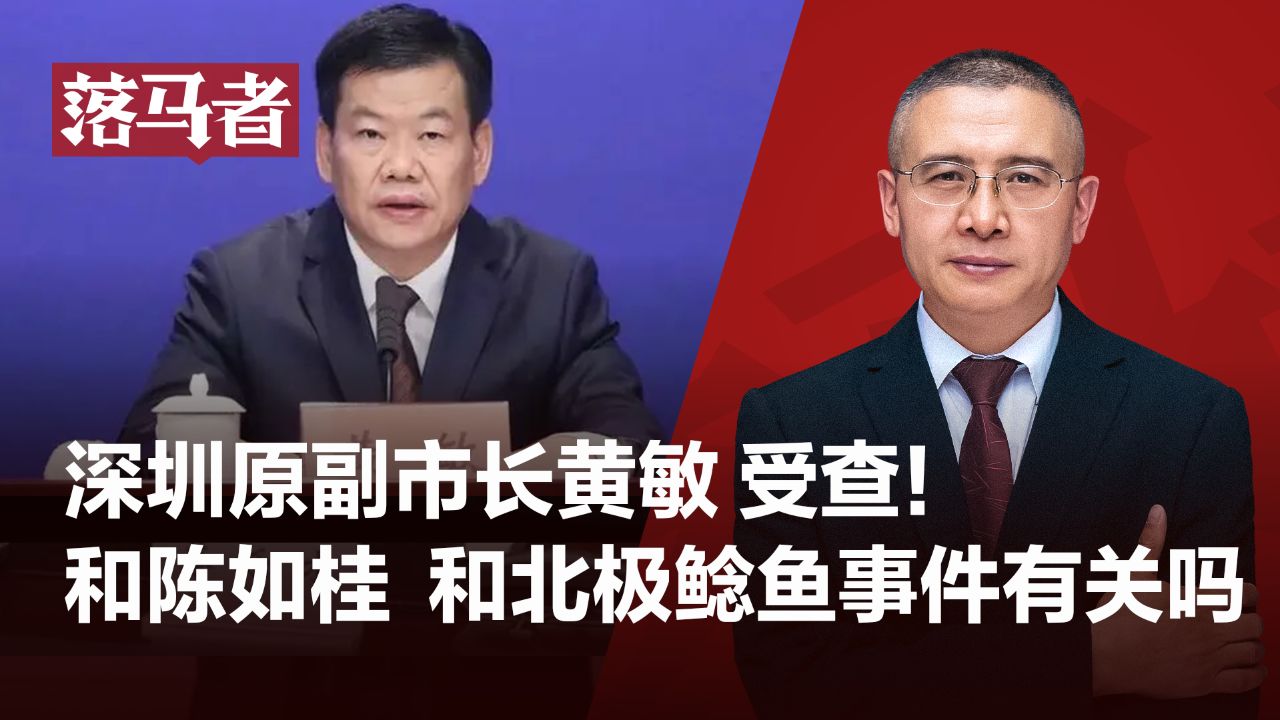 落马者|深圳原副市长黄敏受查:和陈如桂、北极鲶鱼有关吗_腾讯视频