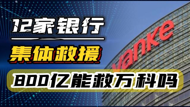 12家银行组团救援万科,危机根源不除,救得一时救不了一世