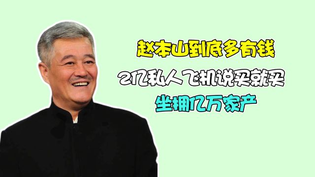 赵本山到底多有钱,2亿私人飞机说买就买,坐拥亿万家产