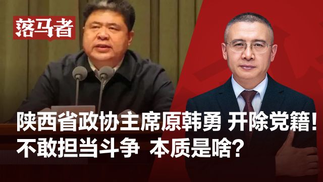 落马者 |陕西省政协原主席韩勇被开除党籍:不敢担当斗争?