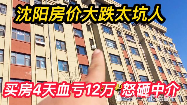 沈阳房价下跌把我害惨了,买房4天血亏12万,怒砸房产中介