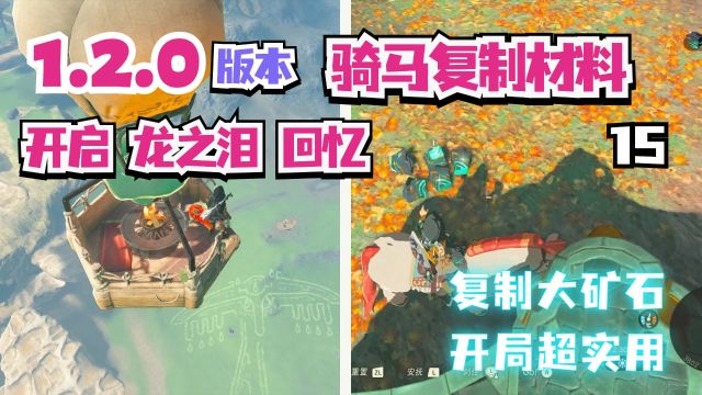 王国之泪1.2.0版本骑马复制任意材料大矿石早日升电池开启龙之泪回忆15 