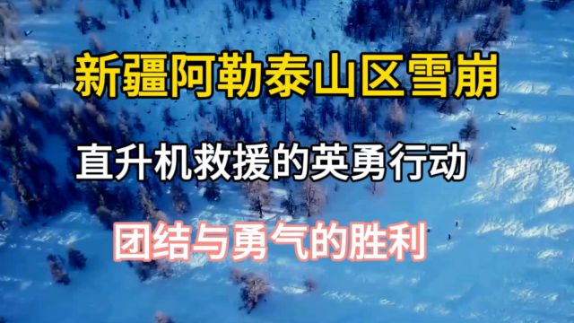 新疆阿勒泰山区雪崩,直升机救援的英勇行动,团结与勇气的胜利