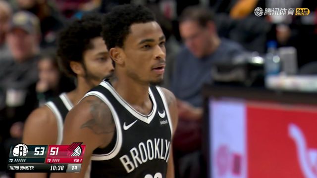 2023/24赛季NBA常规赛：篮网 VS 开拓者 全场回放