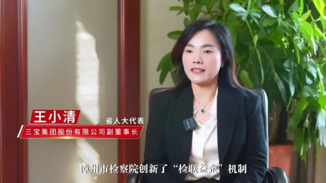 “代表委员看检察”ⷨ🎦Ž姜两会特别报道|三宝集团王小清:检察护航增强了我们民营企业发展的信心和动力