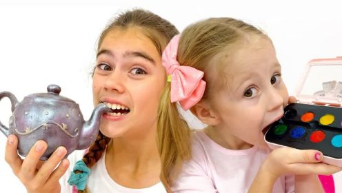 萌娃趣味故事：娜斯佳和姐姐的儿童户外游戏系列