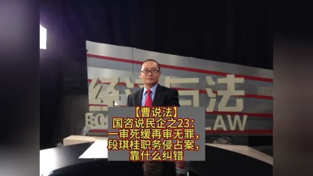 国咨说民企之23:一审死缓再审无罪,段琪桂职务侵占案,靠什么纠错