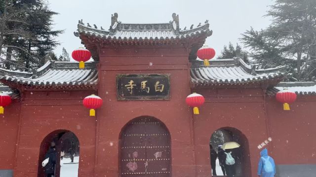 风雪狄公墓、白马寺、齐云塔.河南洛阳