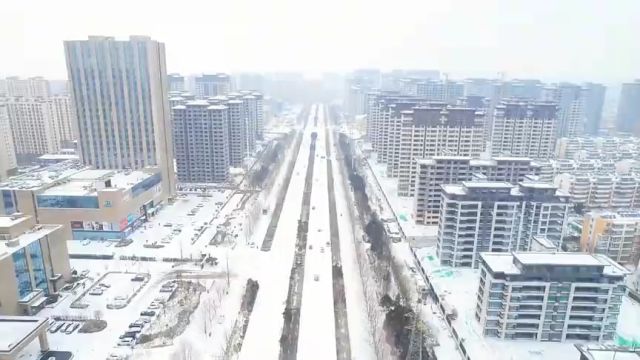 航拍济宁:瑞雪纷飞兆丰年