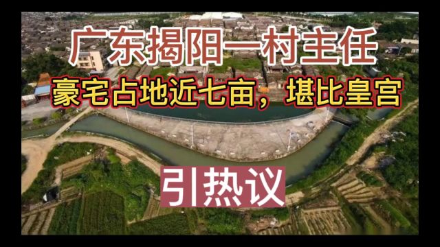 广东揭阳一村主任豪宅占地近七亩,堪比皇宫,引热议!