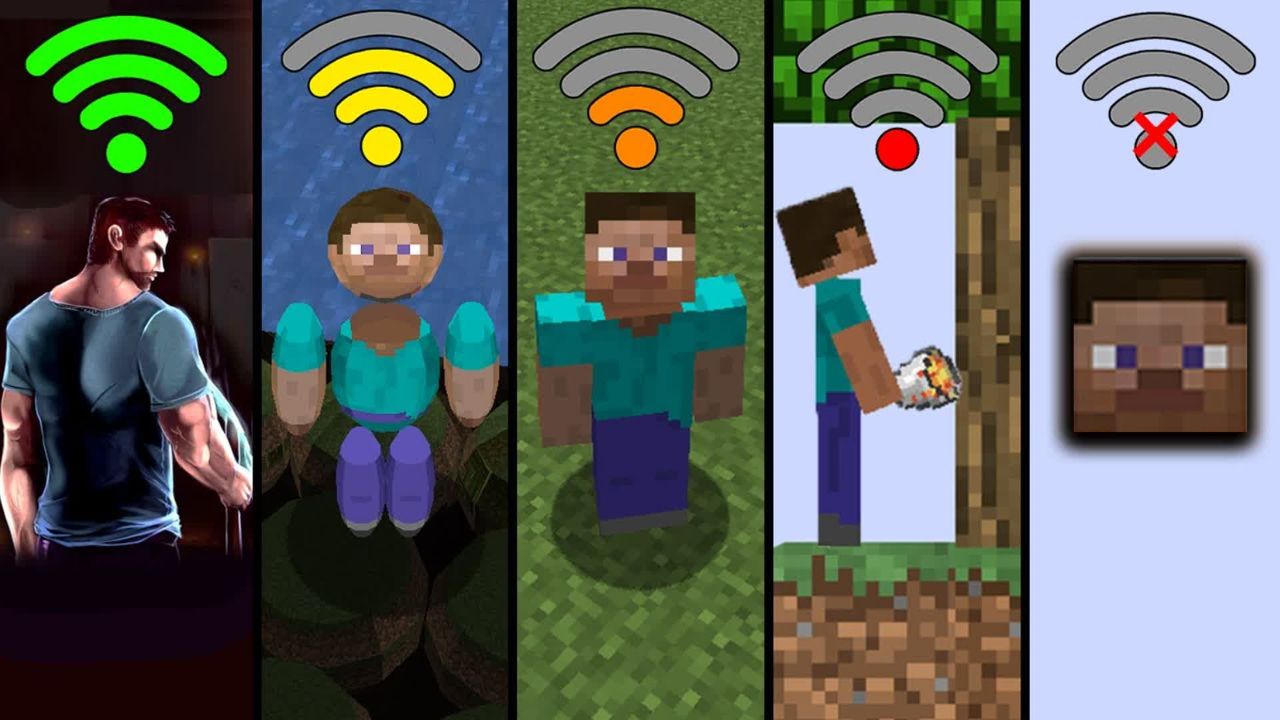 我的世界:不用wifi信号下的游戏画面