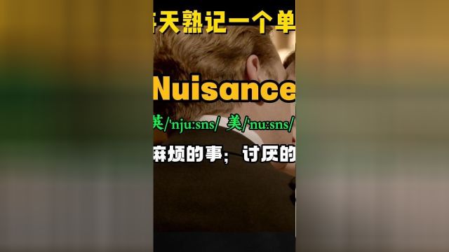 实用英语每天熟记一个单词 nuisance