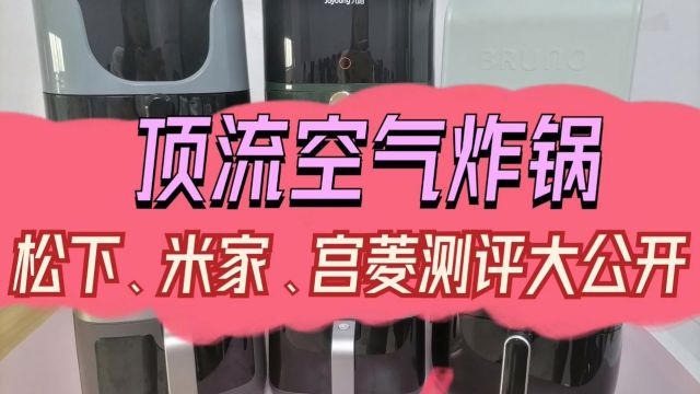 2024空气炸锅哪个品牌最好?松下、米家、宫菱测评切磋