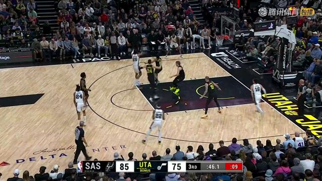 2023/24赛季NBA常规赛：马刺 VS 爵士 全场回放