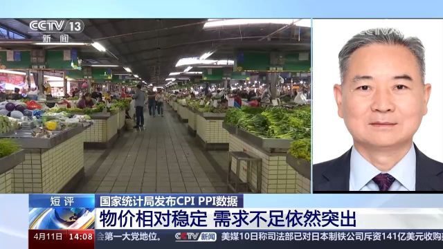 国家统计局发布CPI PPI数据:物价相对稳定需求不足仍突出