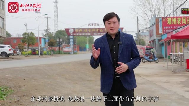 记者在现场彭桥镇这个地方为什么会有“帝师”?访邓州彭氏宗亲会秘书长彭昌奇.