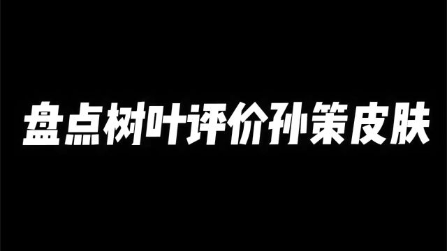 盘点树叶评价孙策皮肤#树叶#王者荣耀孙策#王者荣耀热门#我要上热门#抖音热门