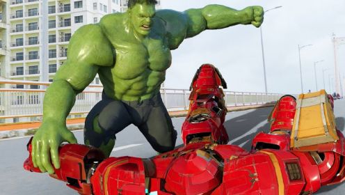 变形金刚：绿巨人与钢铁侠世纪战斗，保护超级英雄地球的斗争！