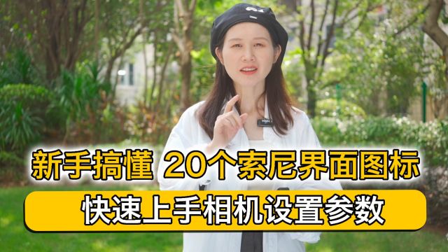 纯干货!新手搞懂 20个索尼界面图标,快速上手相机设置参数