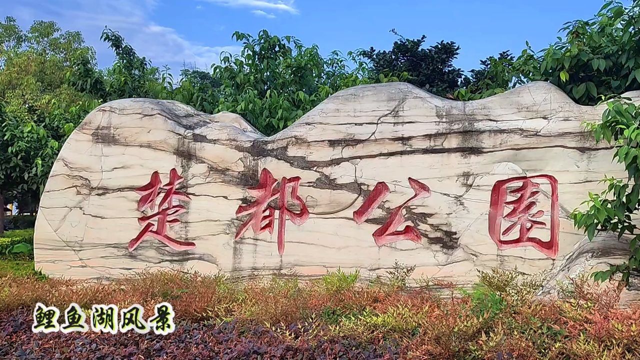 楚都公园鲤鱼湖风光