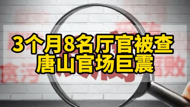 3个月8名厅官被查,唐山官场巨震