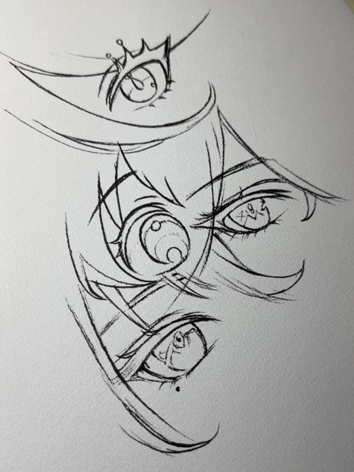 教你们一期眼睛绘画过程图