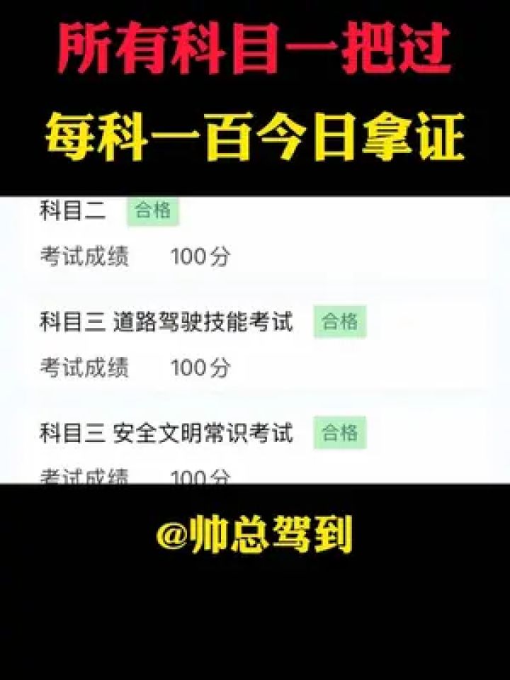 今天拿证,科科一把过,科科一百分,快去评论区接好运啦#喜提驾照 #成绩