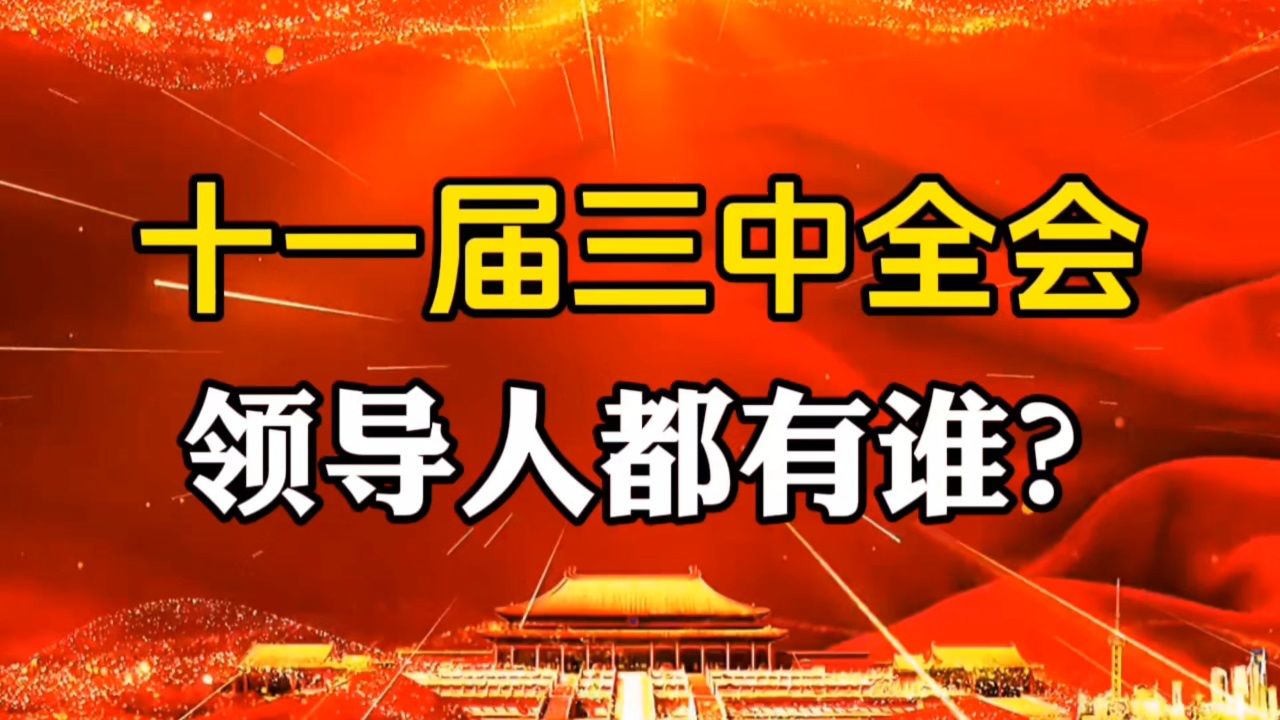 十一届三中全会,领导人都有谁?_高清1080P在线观看平台_腾讯视频
