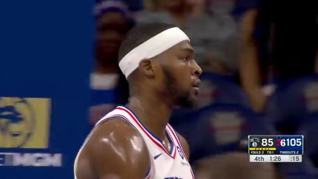  NBA常规赛：篮网vs76人第4节中文解说回放