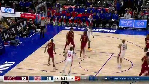 《NBA全场集锦》【回放】 NBA季前赛：骑士vs活塞第1节英文原声回放