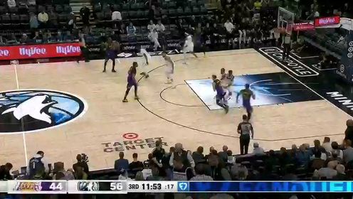《NBA全场集锦》【回放】NBA常规赛：湖人vs森林狼第3节中文解说回放