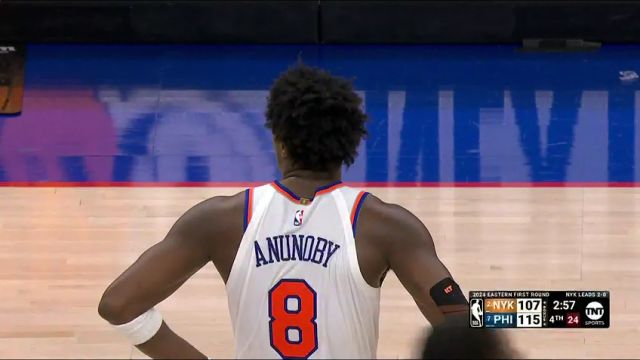 NBA季后赛：尼克斯vs76人第4节英文原声回放