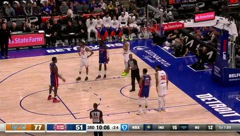 《NBA全场集锦》【回放】NBA常规赛：尼克斯vs活塞第3节英文原声回放