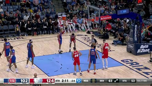 《NBA全场集锦》【回放】NBA常规赛：活塞vs灰熊英文原声全场回放