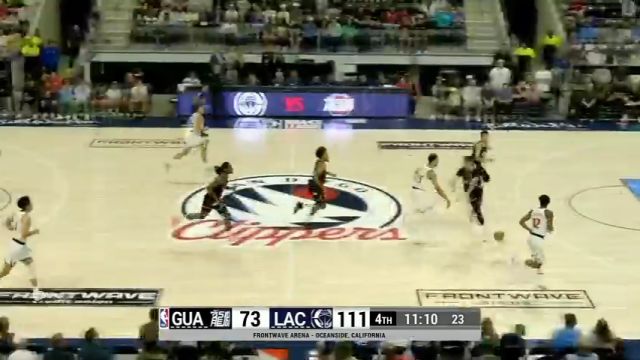 NBA季前赛：广州龙狮vs快船第4节英文原声回放