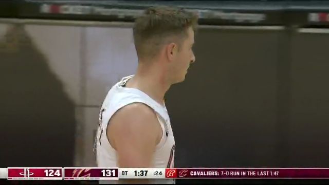 NBA常规赛：火箭vs骑士加时一英文原声回放