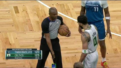 《波士顿凯尔特人》NBA常规赛：森林狼vs凯尔特人加时赛英文原声回放