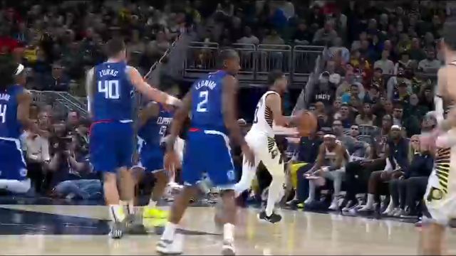 NBA常规赛：快船vs步行者英文原声全场回放