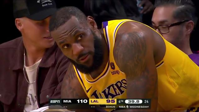 NBA常规赛：热火vs湖人第4节英文原声回放