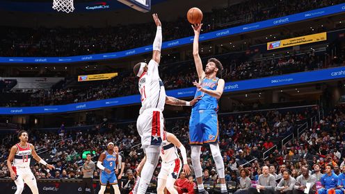 《NBA全场集锦》【纯享】雷霆vs奇才精华回放 亚历山大32+6霍姆格伦31分雷霆终结连败