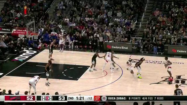 NBA常规赛：猛龙vs快船第2节中文解说回放