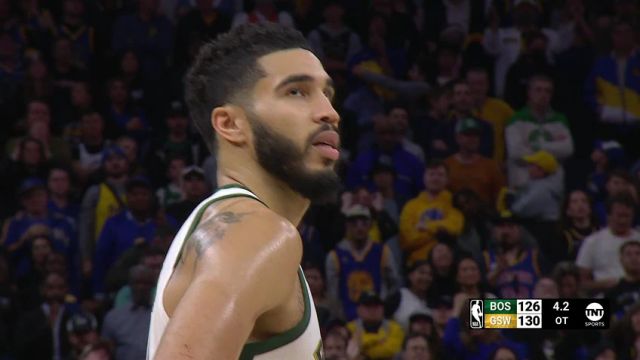 NBA常规赛：凯尔特人vs勇士加时一英文原声回放